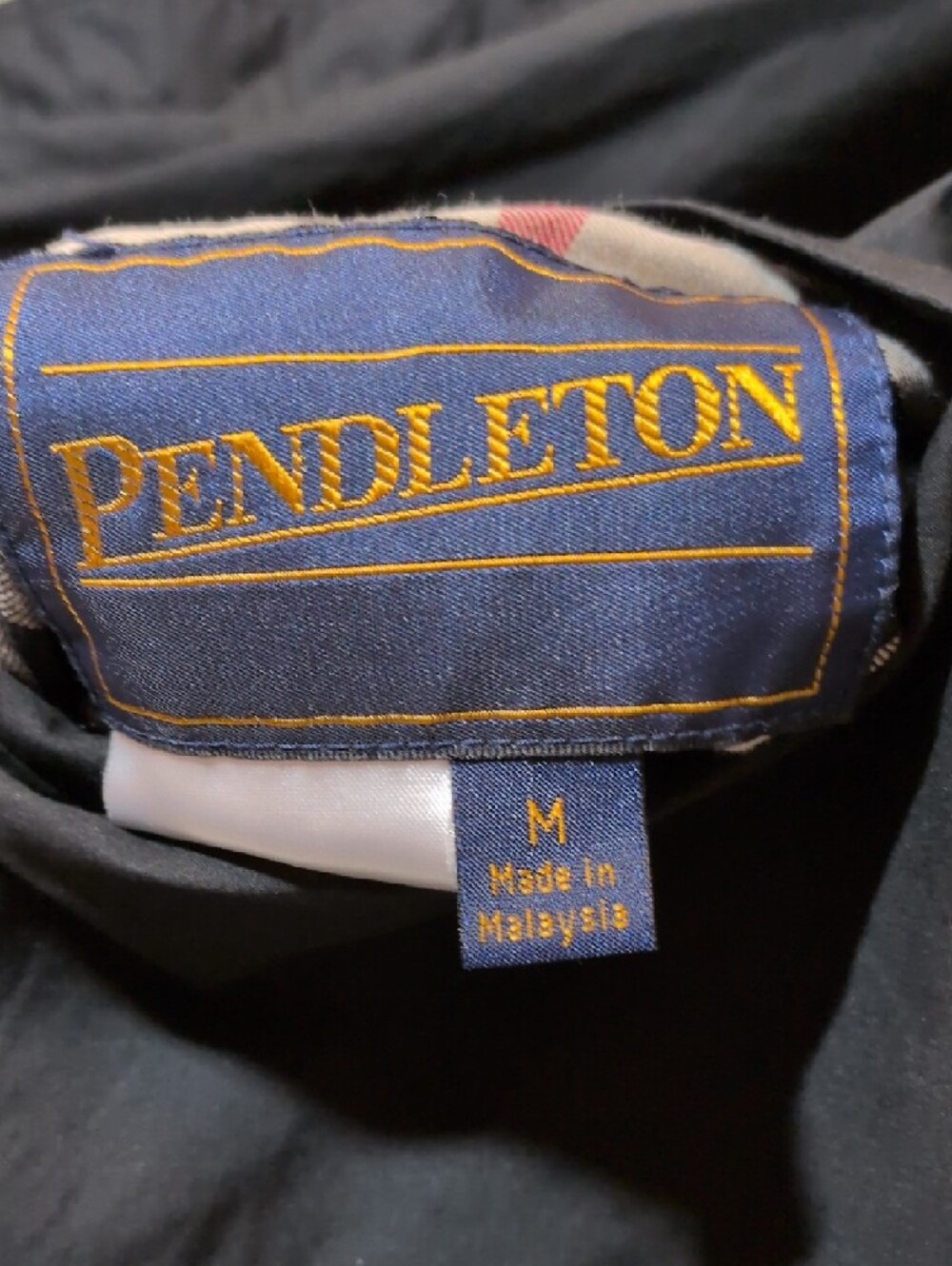 Pendleton women's reversible Black Trench Coat with Plaid Trim and Hat M - Picture 2 of 12